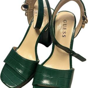 Guess Emerald Green Heeled Sandals